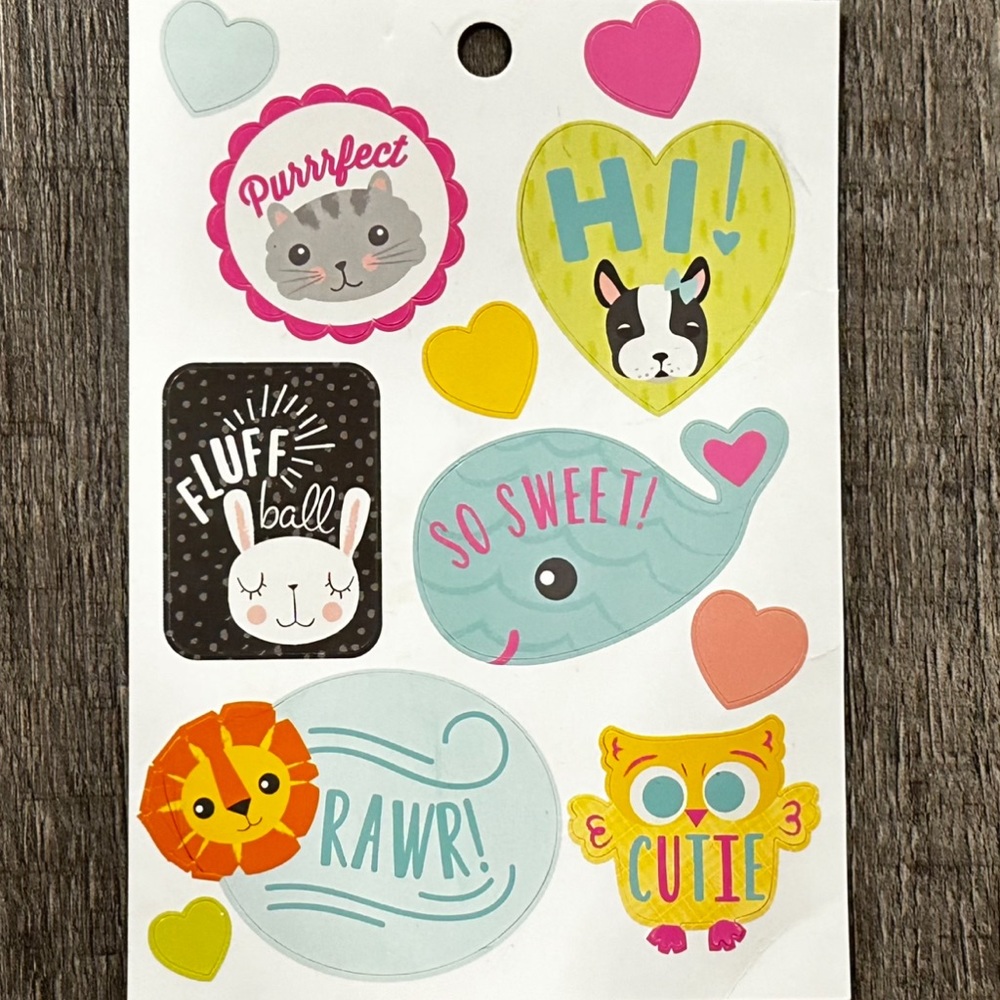 💞 New Adorable Animal Scrapbook Stickers